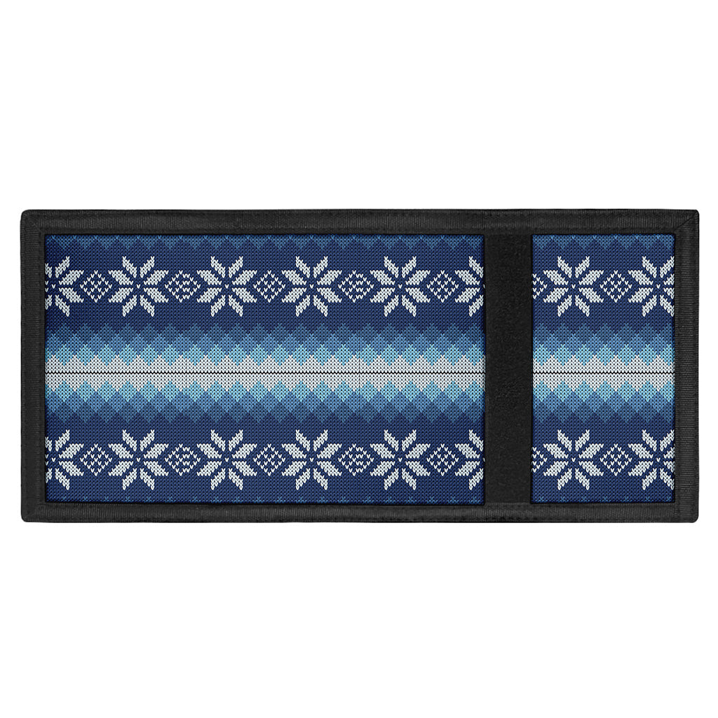 Snow Flower Knitted Pattern Print Trifold Wallet
