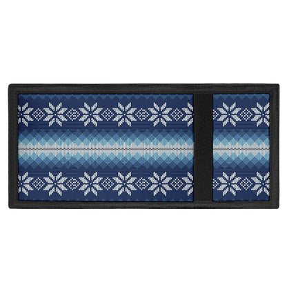 Snow Flower Knitted Pattern Print Trifold Wallet