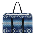 Snow Flower Knitted Pattern Print Utility Tote Bag