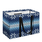 Snow Flower Knitted Pattern Print Utility Tote Bag
