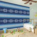 Snow Flower Knitted Pattern Print Wall Sticker