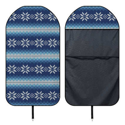 Snow Flower Knitted Pattern Print Waterproof Car Seat Cover