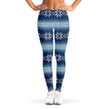 Snow Flower Knitted Pattern Print Women's Leggings