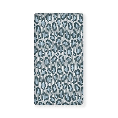 Snow Leopard Knitted Pattern Print Baby Crib Sheet