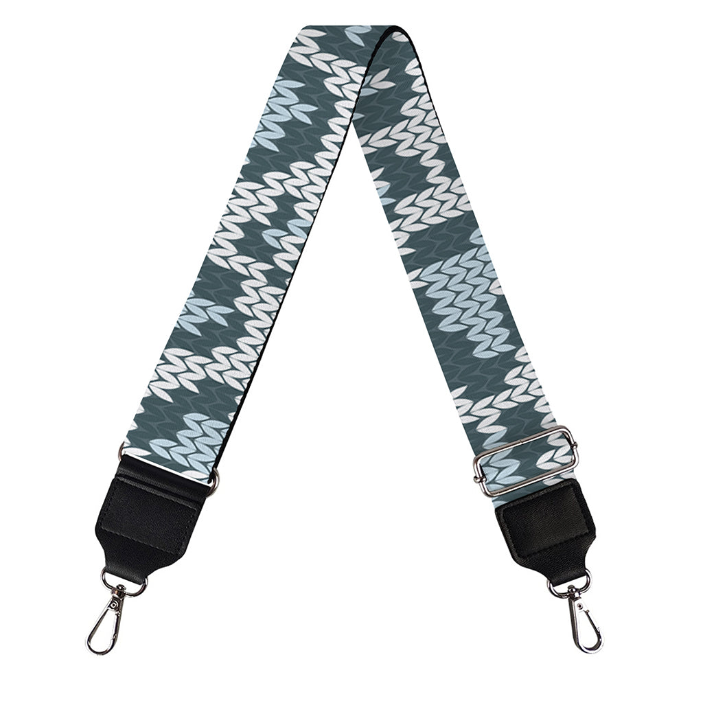Snow Leopard Knitted Pattern Print Bag Strap