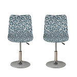 Snow Leopard Knitted Pattern Print Bar Stool Covers