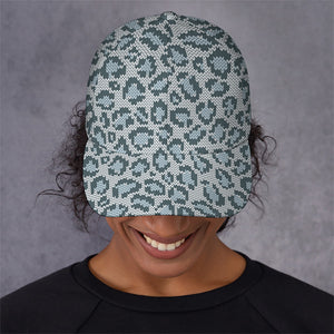 Snow Leopard Knitted Pattern Print Baseball Cap