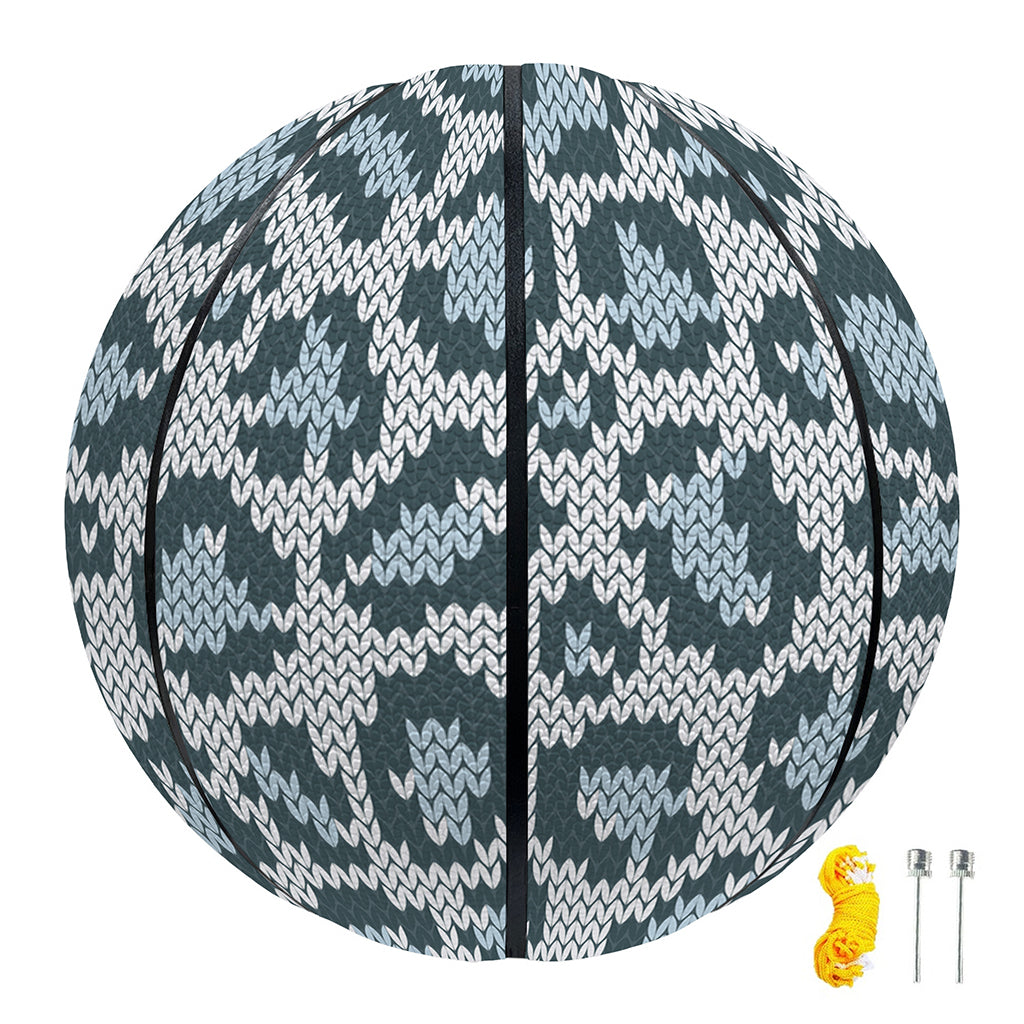 Snow Leopard Knitted Pattern Print Basketball