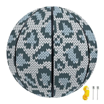 Snow Leopard Knitted Pattern Print Basketball