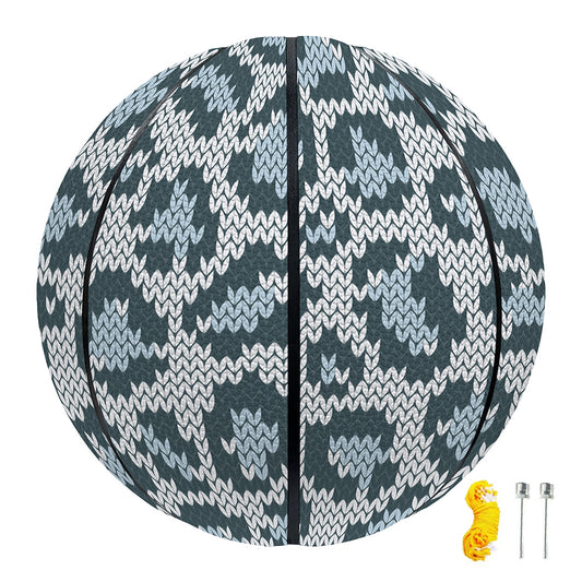 Snow Leopard Knitted Pattern Print Basketball