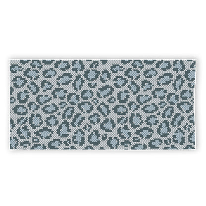 Snow Leopard Knitted Pattern Print Beach Towel