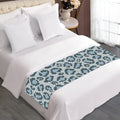 Snow Leopard Knitted Pattern Print Bed Runner