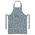 Snow Leopard Knitted Pattern Print Bib Apron With Pocket