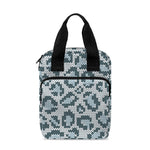 Snow Leopard Knitted Pattern Print Bible Tote Bag