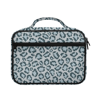 Snow Leopard Knitted Pattern Print Briefcase Bible Bag