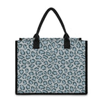 Snow Leopard Knitted Pattern Print Canvas Tote Bag