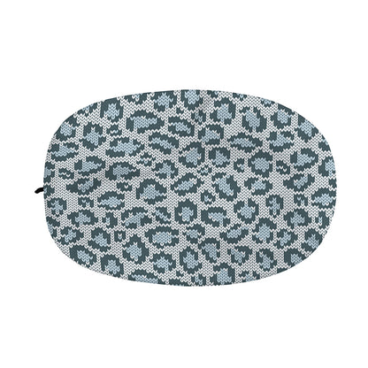Snow Leopard Knitted Pattern Print Car Side Mirror Covers