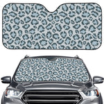 Snow Leopard Knitted Pattern Print Car Windshield Sun Shade