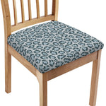 Snow Leopard Knitted Pattern Print Chair Cushion Cover