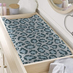 Snow Leopard Knitted Pattern Print Changing Pad Cover