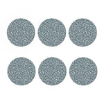 Snow Leopard Knitted Pattern Print Coaster Set