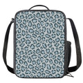 Snow Leopard Knitted Pattern Print Crossbody Lunch Bag