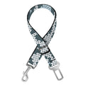 Snow Leopard Knitted Pattern Print Dog Seat Belt