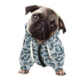 Snow Leopard Knitted Pattern Print Dog Zip Up Hoodie