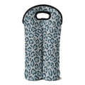 Snow Leopard Knitted Pattern Print Double Neoprene Wine Tote