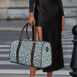 Snow Leopard Knitted Pattern Print Duffle Bag