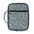 Snow Leopard Knitted Pattern Print Front Pocket Bible Bag
