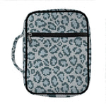 Snow Leopard Knitted Pattern Print Front Pocket Bible Bag
