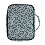 Snow Leopard Knitted Pattern Print Front Pocket Bible Bag