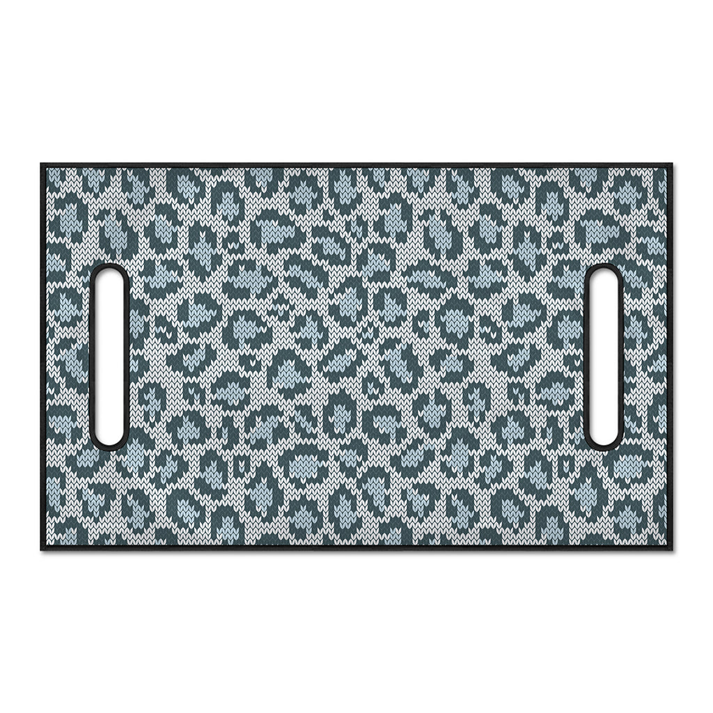 Snow Leopard Knitted Pattern Print Golf Cart Seat Cover