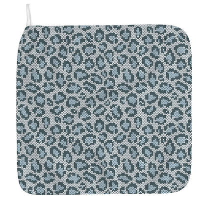Snow Leopard Knitted Pattern Print Hand Towel