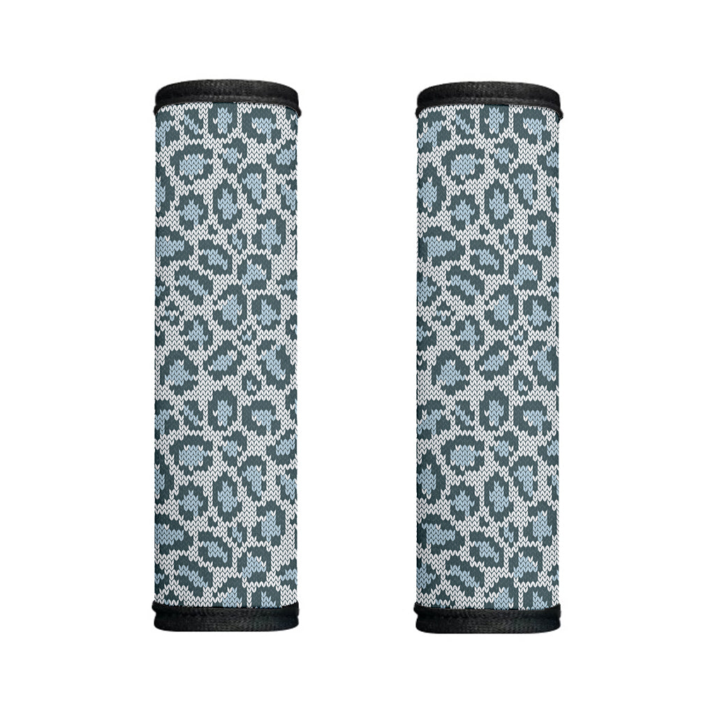 Snow Leopard Knitted Pattern Print Handle Covers