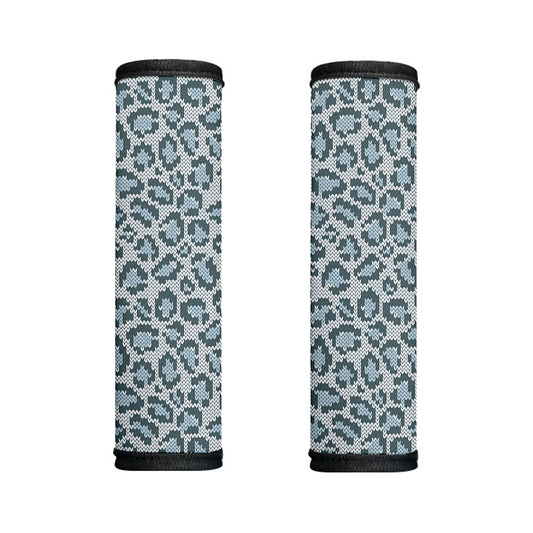 Snow Leopard Knitted Pattern Print Handle Covers
