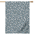 Snow Leopard Knitted Pattern Print House Flag