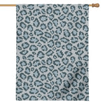 Snow Leopard Knitted Pattern Print House Flag