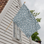 Snow Leopard Knitted Pattern Print House Flag