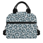 Snow Leopard Knitted Pattern Print Insulated Lunch Bag