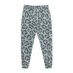 Snow Leopard Knitted Pattern Print Jogger Pants