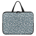 Snow Leopard Knitted Pattern Print Laptop Sleeve With Handle
