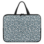 Snow Leopard Knitted Pattern Print Laptop Sleeve With Handle