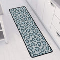 Snow Leopard Knitted Pattern Print Long Kitchen Mat