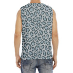 Snow Leopard Knitted Pattern Print Men's Fitness Tank Top