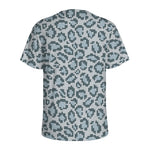 Snow Leopard Knitted Pattern Print Men's Sports T-Shirt