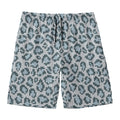 Snow Leopard Knitted Pattern Print Men's Swim Trunks