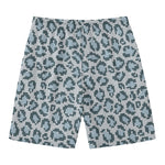 Snow Leopard Knitted Pattern Print Men's Swim Trunks