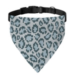 Snow Leopard Knitted Pattern Print Over The Collar Dog Bandana